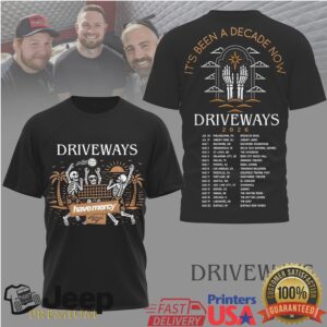 Driveways Band It’s Been A Decade Now 2026 Tour Graphic T shirt Driveways Band It’s Been A Decade Now 2026 Tour Graphic T shirt
