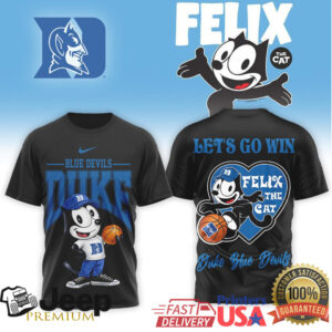 Duke Blue Devils x Felix The Cat Collaborative Graphic T Shirt Duke Blue Devils x Felix The Cat Collaborative Graphic T Shirt