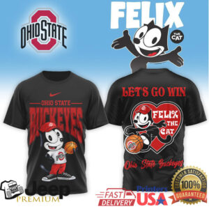Felix the Cat Ohio State Buckeyes “Let’s Go Win” Basketball T Shirt Felix the Cat Ohio State Buckeyes “Let’s Go Win” Basketball T Shirt