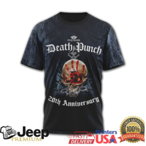 Five Finger Death Punch 20th Anniversary World Tour 2026 T Shirt Five Finger Death Punch 20th Anniversary World Tour 2026 T Shirt