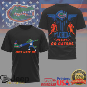 Florida Gators Just Hate Us Dabbing Mascot Football Graphic T Shirt Florida Gators Just Hate Us Dabbing Mascot Football Graphic T Shirt