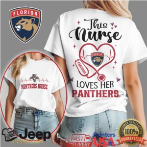 Florida Panthers Nurse T Shirt Hockey Fan Nurse Heart Stethoscope Design
