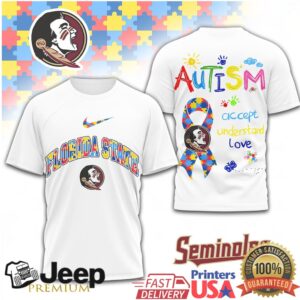 Florida State Seminoles Autism Awareness T Shirt Accept Understand Love