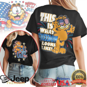 Garfield This Is What Freedom Looks Like 4th of July Patriotic T Shirt Garfield This Is What Freedom Looks Like 4th of July Patriotic T Shirt