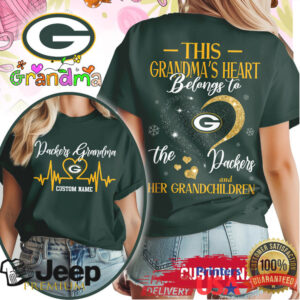 Green Bay Packers Grandma Custom Name T Shirt Football Fan Gift for Nana Green Bay Packers Grandma Custom Name T Shirt Football Fan Gift for Nana