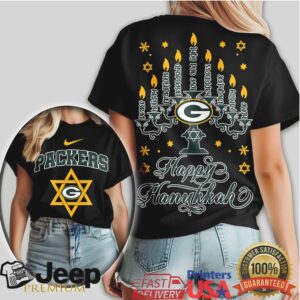 Green Bay Packers Happy Hanukkah Women’s Star of David T Shirt Green Bay Packers Happy Hanukkah Women’s Star of David T Shirt