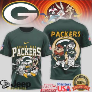 Green Bay Packers x Looney Tunes Bugs & Taz NFL T Shirt
