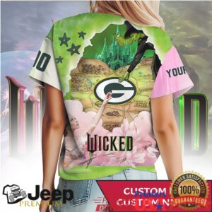 Green Bay Packers x Wicked Musical Custom Name & Number T Shirt