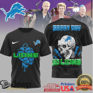 Green Day x Detroit Lions Heart Grenade Punk Aesthetics Shirt