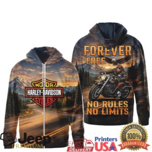 Harley Davidson Forever Free Bigfoot Motorcycle Rider All Over Print