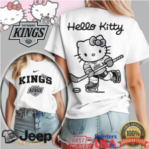 Hello Kitty Los Angeles Kings Hockey Player T Shirt LA Kings Fan Gear