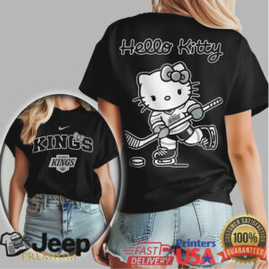 Hello Kitty Los Angeles Kings Hockey Player T Shirt LA Kings Fan Gear