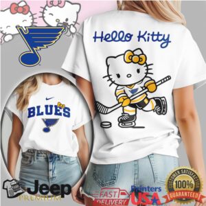 Hello Kitty St. Louis Blues Hockey Player T Shirt Blues Fan Apparel
