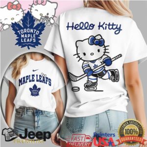Hello Kitty Toronto Maple Leafs Hockey T Shirt Cute NHL Fan Apparel