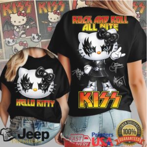 Hello Kitty x KISS Rock and Roll All Nite Mashup Graphic T shirt