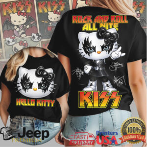 Hello Kitty x KISS Rock and Roll All Nite Mashup Graphic T shirt
