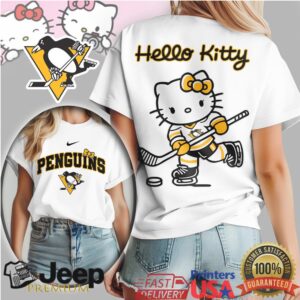 Hello Kitty x Pittsburgh Penguins NHL Hockey Fan T Shirt