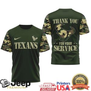 Houston Texans Salute to Service Camo Sleeve T Shirt Thank You For Your Service Houston Texans Salute to Service Camo Sleeve T Shirt Thank You For Your Service