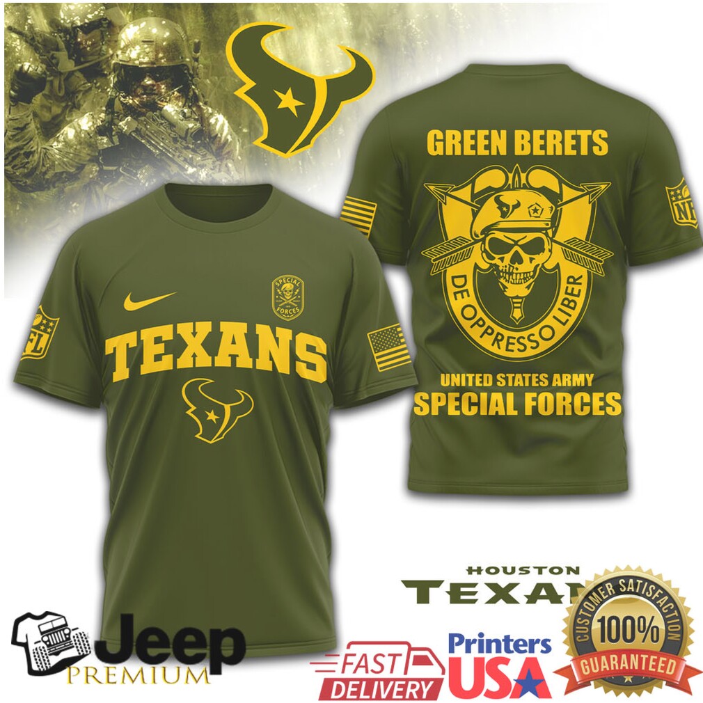 Houston Texans US Army Green Berets Special Forces Military T Shirt Houston Texans US Army Green Berets Special Forces Military T Shirt
