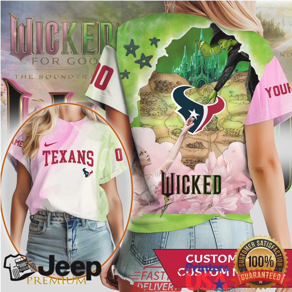 Houston Texans Wicked Musical Inspired All Over Print Shirt Personalized Houston Texans Wicked Musical Inspired All Over Print Shirt Personalized