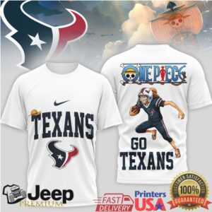 Houston Texans x One Piece Luffy Anime Football T Shirt
