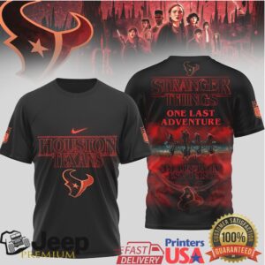 Houston Texans x Stranger Things One Last Adventure T Shirt