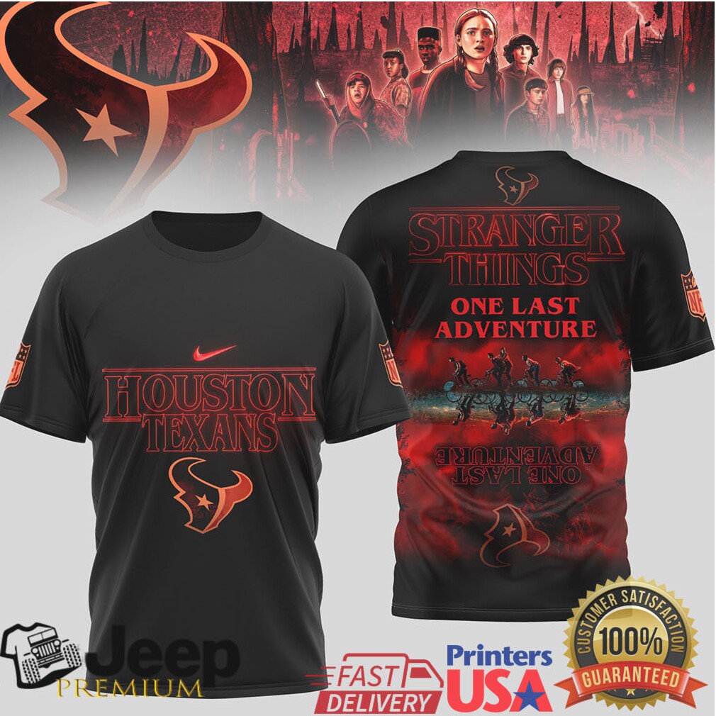 Houston Texans x Stranger Things One Last Adventure T Shirt Houston Texans x Stranger Things One Last Adventure T Shirt