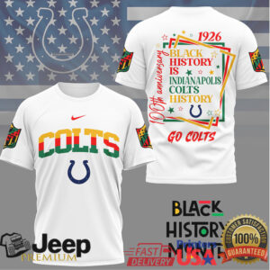 Indianapolis Colts Black History Month 100th Anniversary T Shirt
