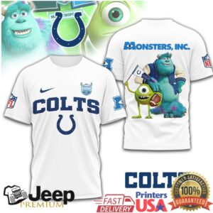 Indianapolis Colts Monsters Inc Mike & Sulley NFL Football T Shirt