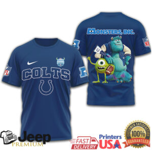 Indianapolis Colts Monsters Inc Mike & Sulley NFL Football T Shirt