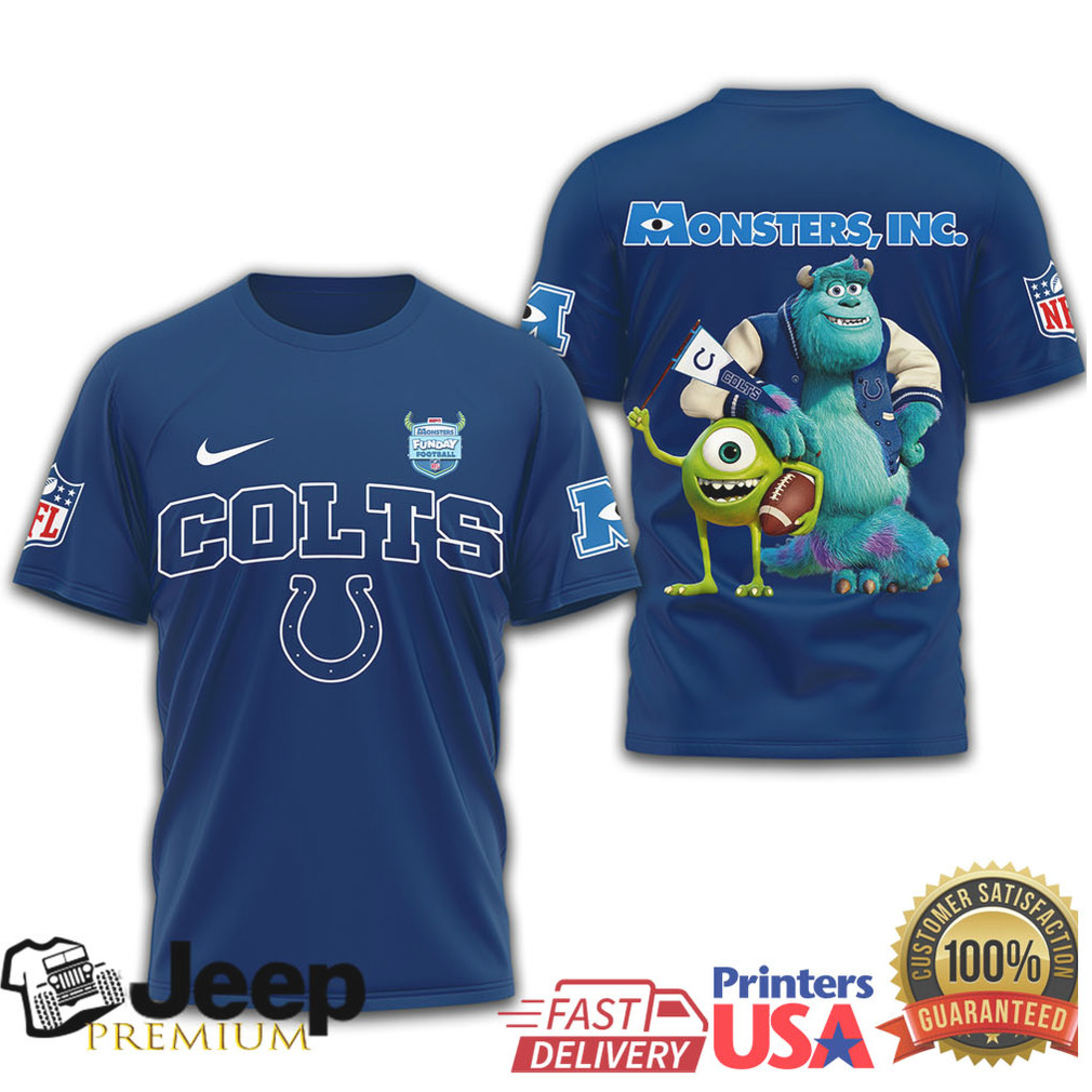 Indianapolis Colts Monsters Inc Mike & Sulley NFL Football T Shirt Indianapolis Colts Monsters Inc Mike & Sulley NFL Football T Shirt