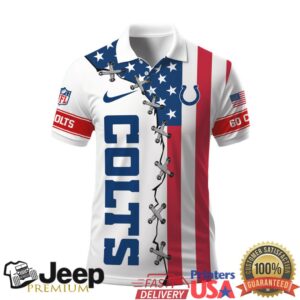 Indianapolis Colts NFL Patriotic American Flag Stars and Stripes Polo Shirt