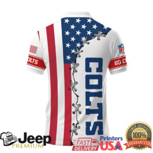 Indianapolis Colts NFL Patriotic American Flag Stars and Stripes Polo Shirt