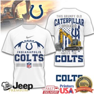 Indianapolis Colts This Grumpy Old Caterpillar Operator Loves The Colts T Shirt
