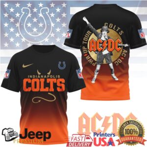 Indianapolis Colts x ACDC Music Fan 3D All Over Print Shirt