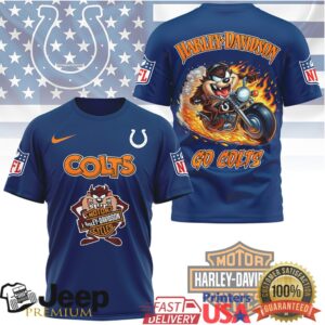 Indianapolis Colts x Harley Davidson Taz Biker T Shirt