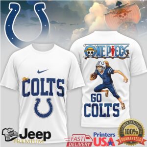 Indianapolis Colts x One Piece Luffy NFL Anime Football T Shirt