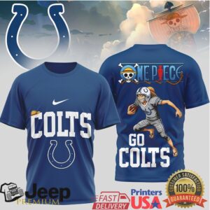 Indianapolis Colts x One Piece Luffy NFL Anime Football T Shirt