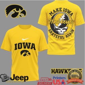 Iowa Hawkeyes Make Iowa Grateful Again Skull Graphic Fan T Shirt Iowa Hawkeyes Make Iowa Grateful Again Skull Graphic Fan T Shirt