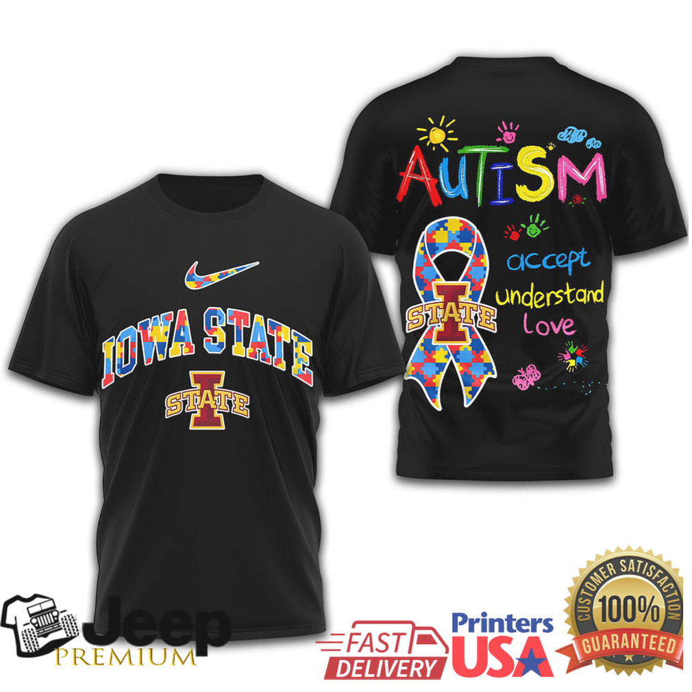 Iowa State Cyclones Autism Awareness Puzzle Piece Design T Shirt Iowa State Cyclones Autism Awareness Puzzle Piece Design T Shirt