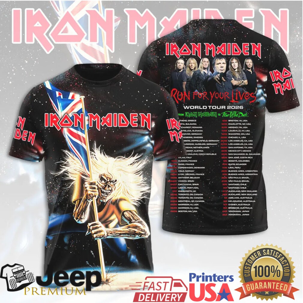Iron Maiden Run For Your Lives World Tour 2026 Band Member T Shirt Iron Maiden Run For Your Lives World Tour 2026 Band Member T Shirt
