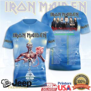 Iron Maiden Seventh Son of a Seventh Son Eddie Ice Run For Your Lives 2026 Tour T Shirt