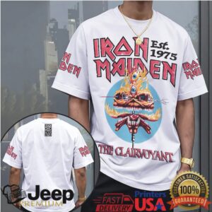 Iron Maiden The Clairvoyant Seventh Son of a Seventh Son White Graphic T Shirt