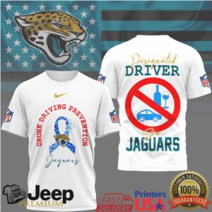 Jacksonville Jaguars Drunk Driving Prevention Designated Driver Graphic T Shirt