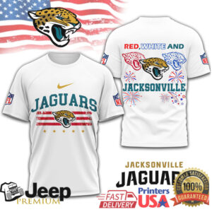 Jacksonville Jaguars Patriotic Pride Stars and Stripes July 4th T Shirt