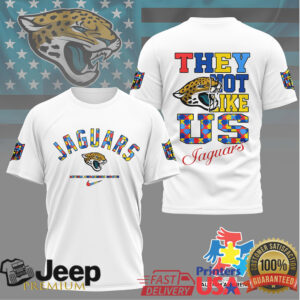 Jacksonville Jaguars They Not Like Us Autism Awareness NFL T Shirt