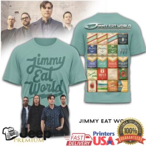 Jimmy Eat World Band Photo & Album Discography Teal Apparel Jimmy Eat World Band Photo & Album Discography Teal Apparel