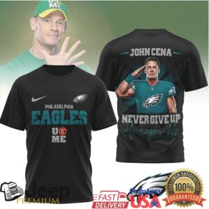 John Cena Philadelphia Eagles “Never Give Up” Fly Eagles Fly T Shirt John Cena Philadelphia Eagles “Never Give Up” Fly Eagles Fly T Shirt