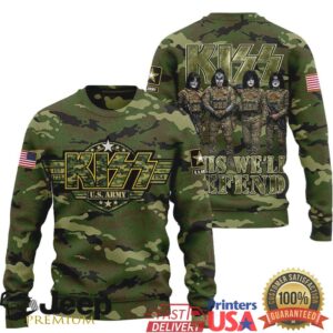 KISS Band U.S. Army Camouflage T shirt Collection T Shirt and T shirt