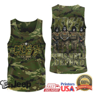 KISS Band U.S. Army Camouflage T shirt Collection T Shirt and T shirt